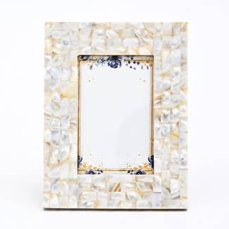 Handcrafted Mother of Pearl Style Photo Frame | Multicolor