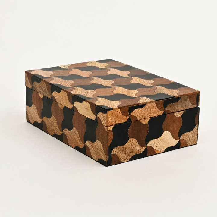 Mosaic Wooden Box – Set of 3