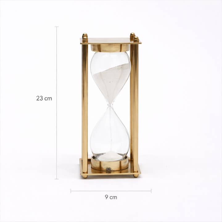 Modern Gold Frame Hourglass Sand Timer | Luxury Décor | Gold