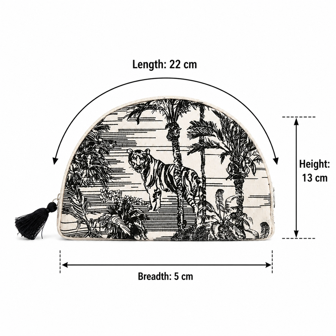 Wild Printed Canvas Travel Case –Compact Adventure Organizer