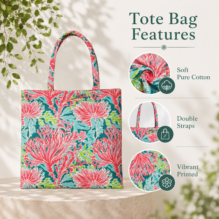 Reef Radiance Canvas Gift Bag – Eco-Friendly Cotton Tote