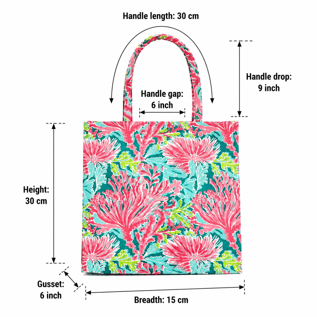 Reef Radiance Canvas Gift Bag – Eco-Friendly Cotton Tote