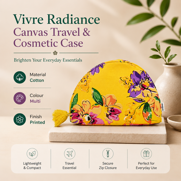 Vivre Radiance Canvas Travel & Cosmetic Case – Cotton Bag