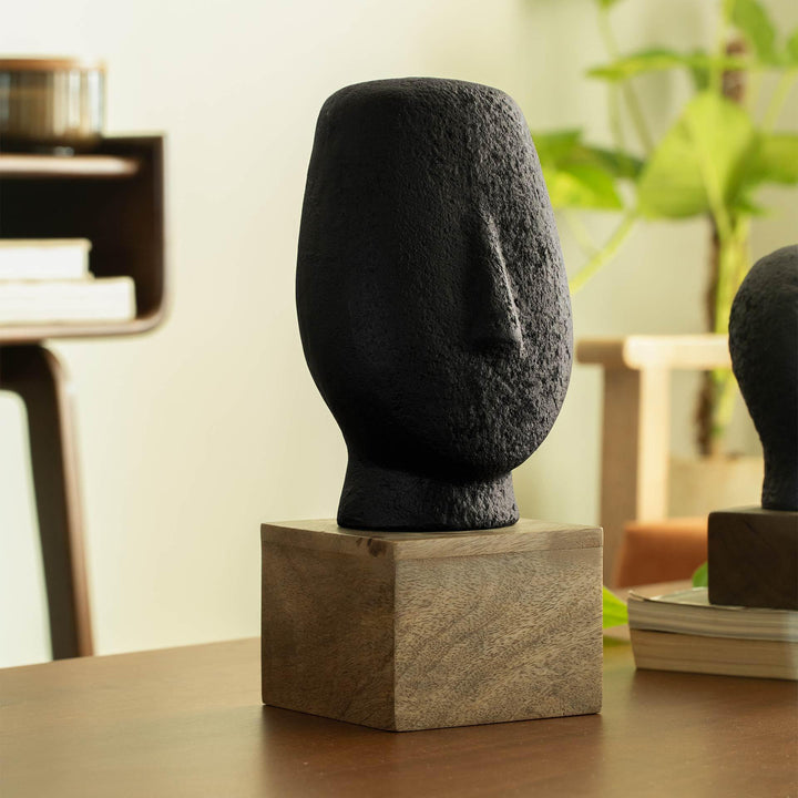 VISAGE FERME SCULPTURE ECOMIX - NOIR