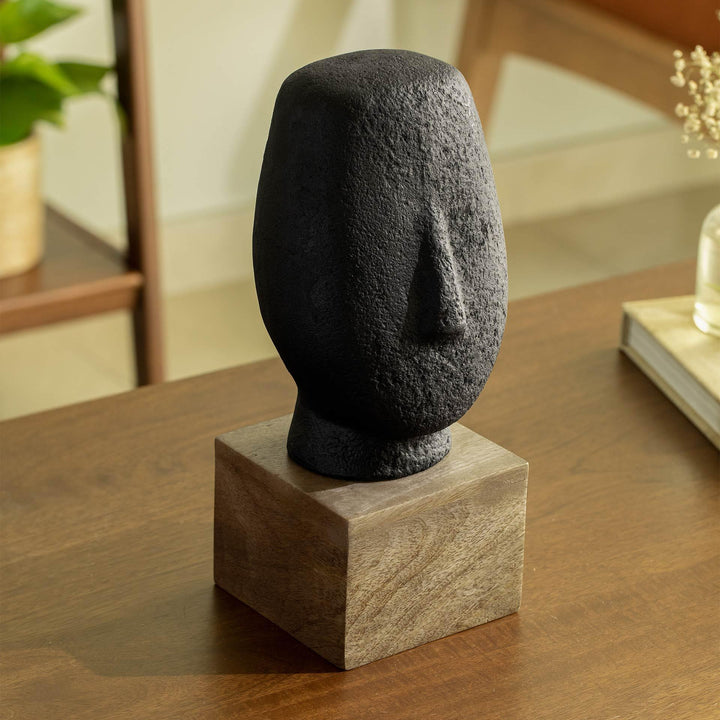 VISAGE FERME SCULPTURE ECOMIX - NOIR