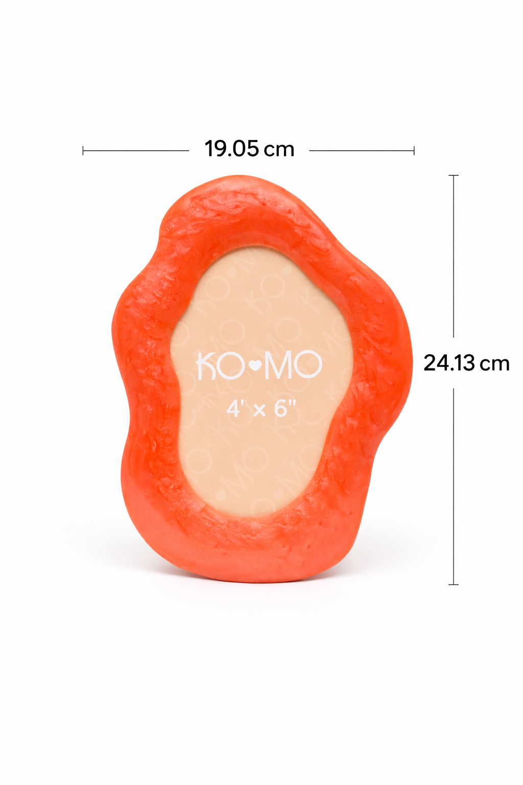 Orange Organic Resin Photo Frame 5x7 Inch Modern Décor