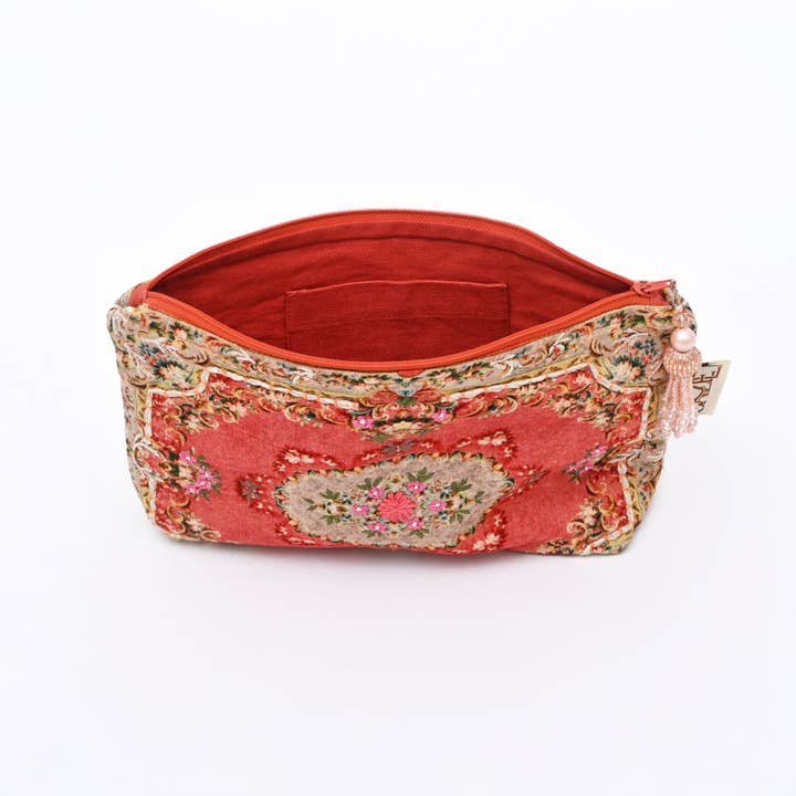 Cotton Pouch – Calin Printed & Embroidered – 18x30 cm