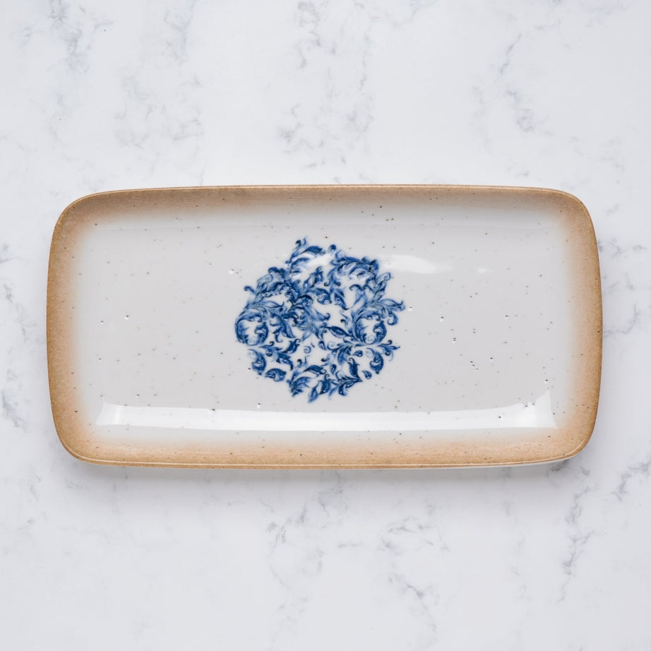 Cruise Amalfi Rectangular Porcelain Plate 36 cm – Set of 6 | Mediterranean Serving Platter | Professional Hospitality Tableware