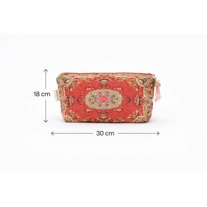 Cotton Pouch – Calin Printed & Embroidered – 18x30 cm