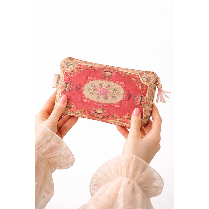 Cotton Pouch – Calin Printed & Embroidered – 18x30 cm