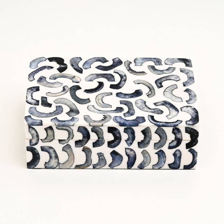 Abstract Pattern Bone Inlay Box