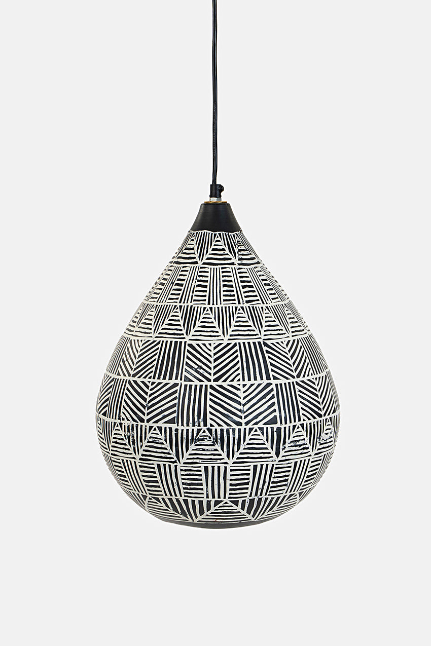 CALATHUS DROP CLASSIC HANGING LAMP IN IRON OVAL SHAPE