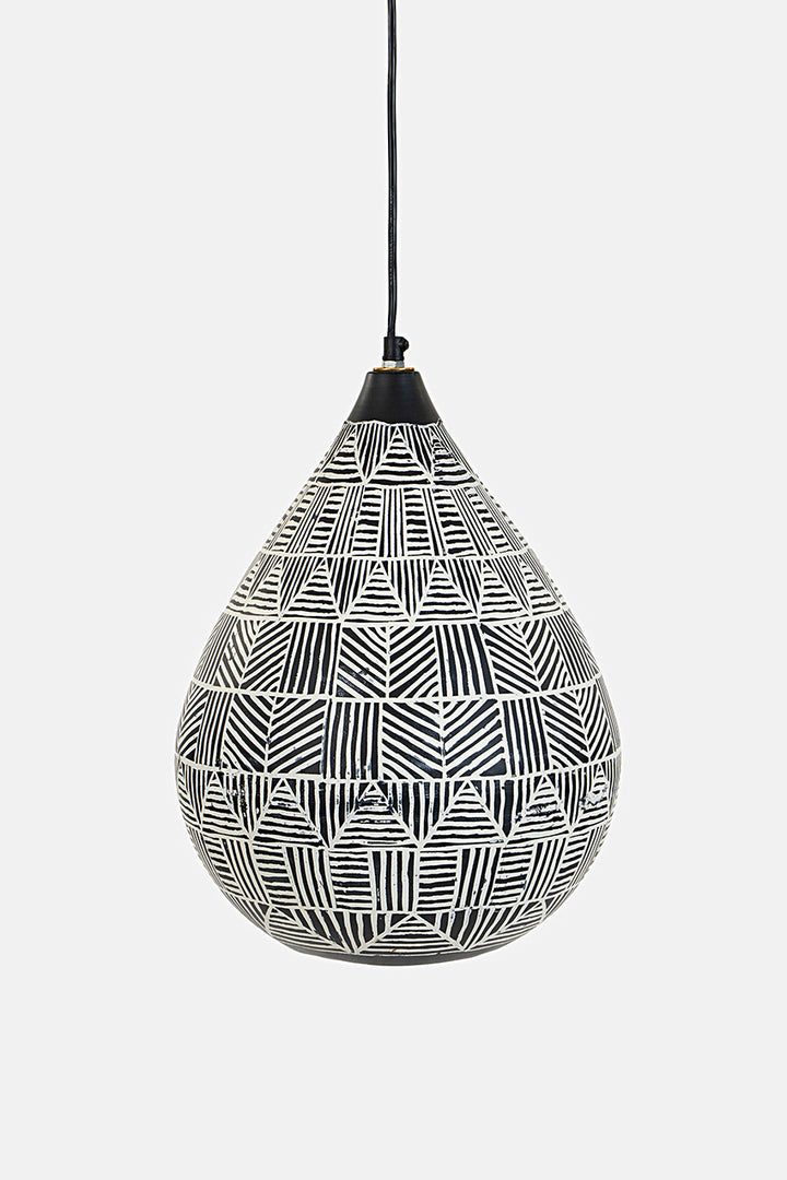 CALATHUS DROP CLASSIC HANGING LAMP IN IRON OVAL SHAPE
