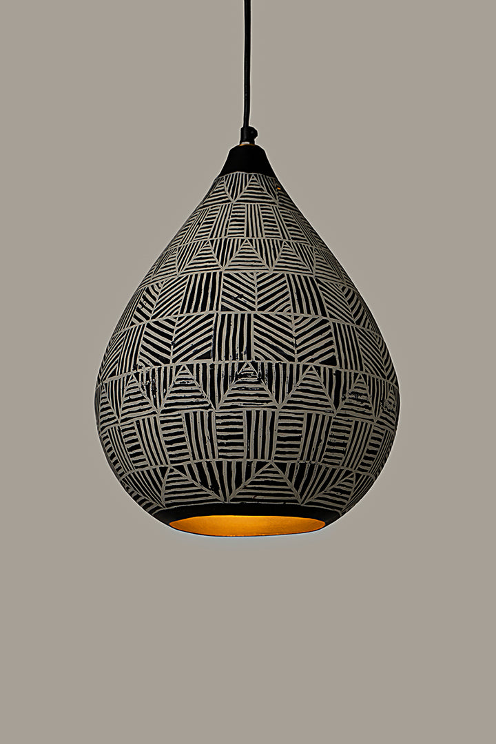 CALATHUS DROP CLASSIC HANGING LAMP IN IRON OVAL SHAPE
