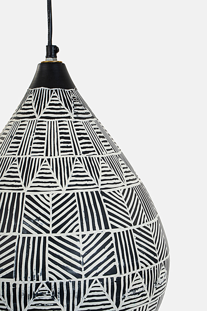 CALATHUS DROP CLASSIC HANGING LAMP IN IRON OVAL SHAPE