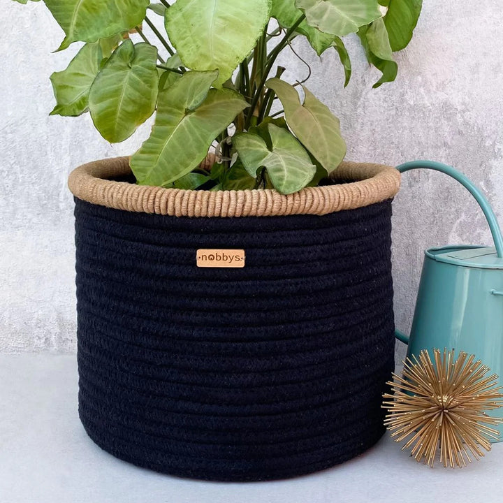 Cotton Multipurpose Basket with Jute Coiling Edge – Durable and Stylish Storage Solution