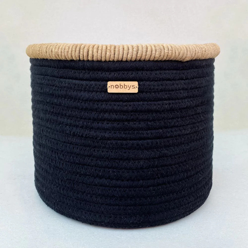 Cotton Multipurpose Basket with Jute Coiling Edge – Durable and Stylish Storage Solution