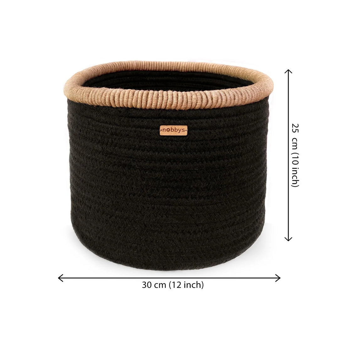Cotton Multipurpose Basket with Jute Coiling Edge – Durable and Stylish Storage Solution
