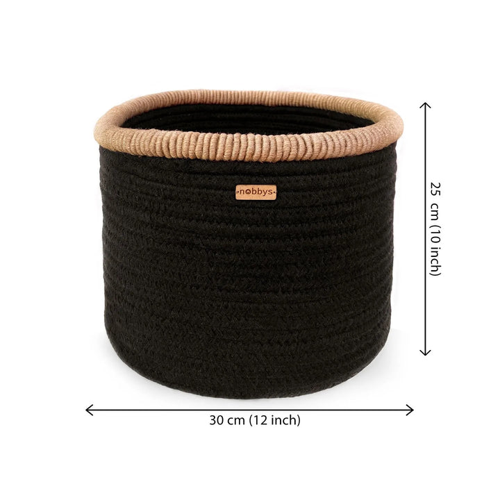 Cotton Multipurpose Basket with Jute Coiling Edge – Durable and Stylish Storage Solution