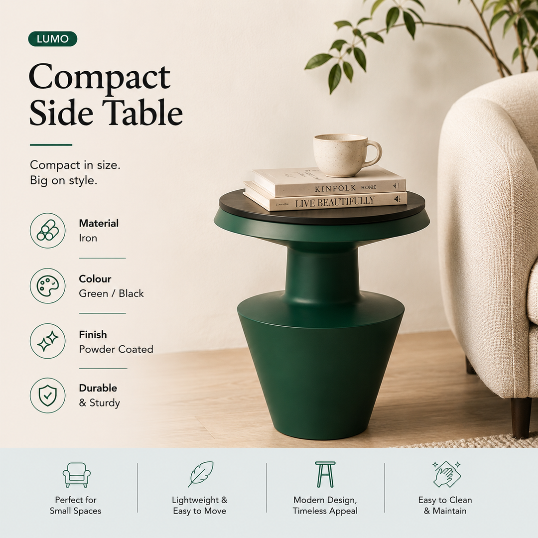  modern sculptural side table - green