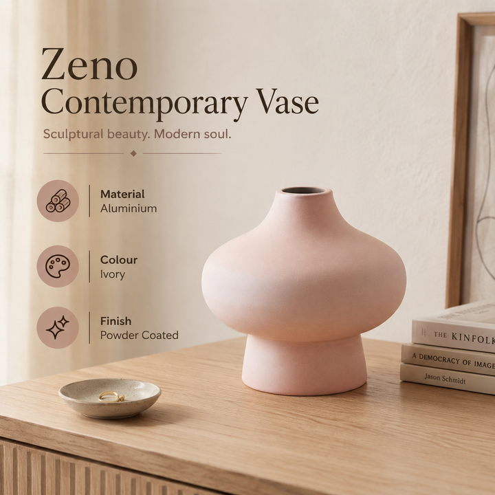 pale pink sculptural vase