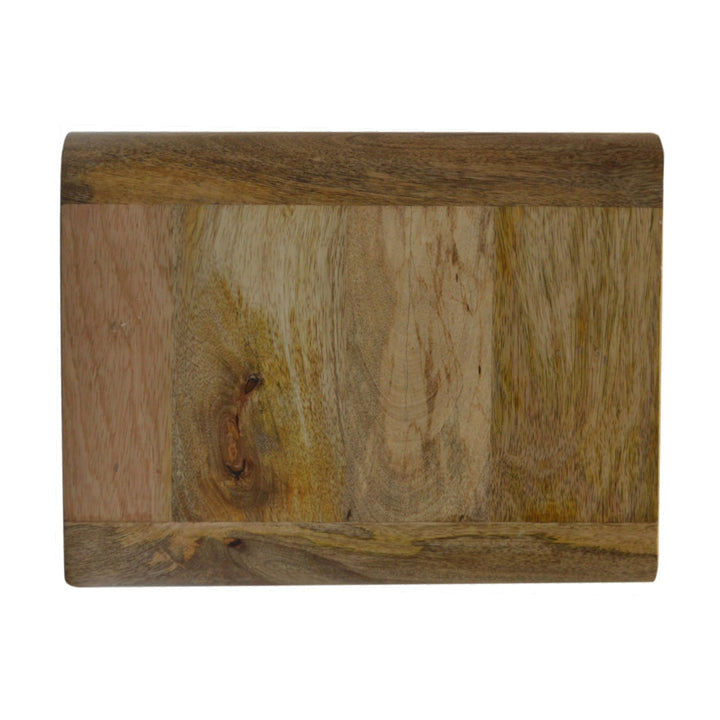 Solid Mango Wood Floating Wall-Mounted Nightstand with 2 Drawers | Oak Veneer Finish | 45 x 32 x 25 cm