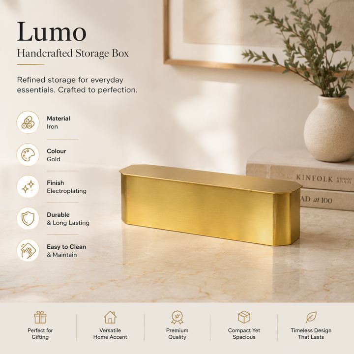 rectangular metallic gold box