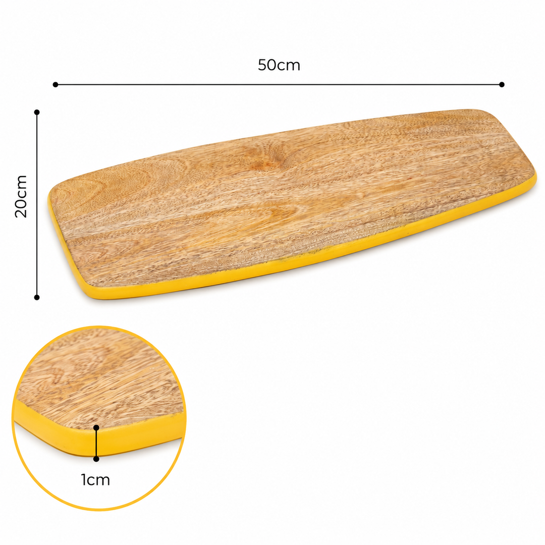 Yellow Edge Mango Wood Serving Board for Charcuterie