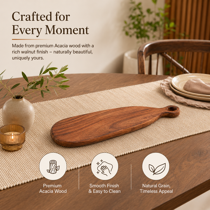 Classic Loop Chopping Board in Acacia Wood 13x48 cm