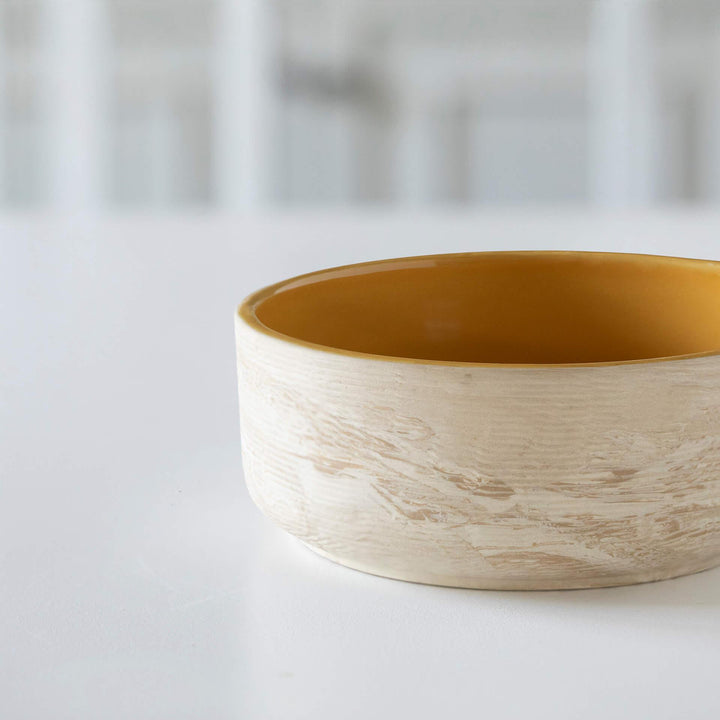 AMBER LOVE CERAMIC SERVING BOWL (SWTEA1851) IN BEIGE