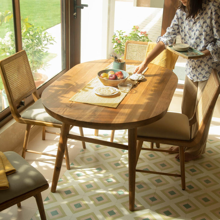 WEST VILLAGE FOUR SEATER OVAL DINING TABLE (WDFNA2823)